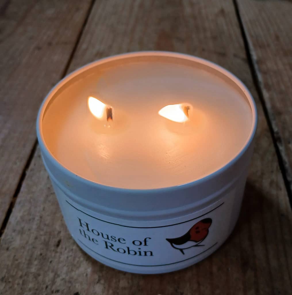 Candles flickering in a draft